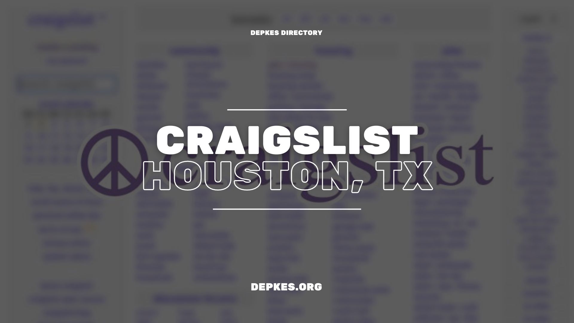 Cover Craigslist Houston TX 